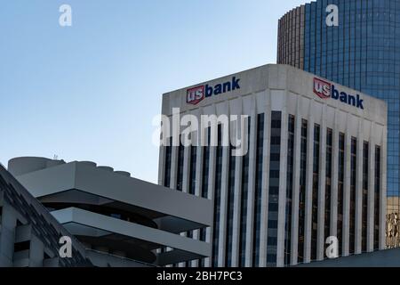 US Bank Building at the downtown of San Francisco, California USA, March 30, 2020 Stock Photo