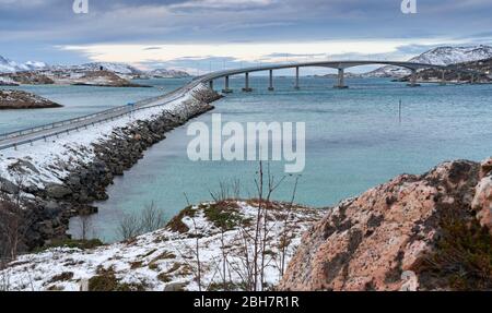 Sommaroy bridge, Northern Norway Stock Photo - Alamy