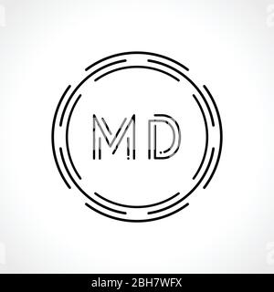 creative letter MD logo vector illustration template.EPS 10 Stock ...