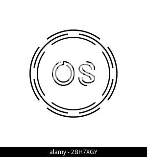 Initial Monogram Letter OS Logo Design Vector Template. Digital Technology OS Letter Logo Design Stock Vector