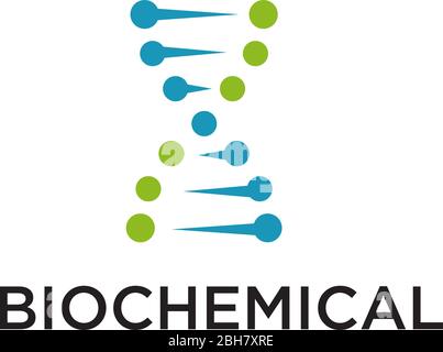Bio chemical company logo design with using molecule connection icon template Stock Vector