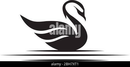 Swan logo icon design vector template Stock Vector