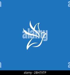 White dove logo icon design vector template Stock Vector