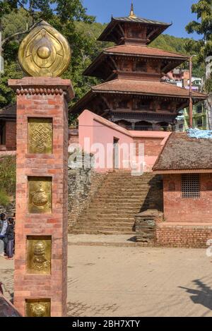 Amar Narayan Mandir temple at Tansen on Nepal Stock Photo