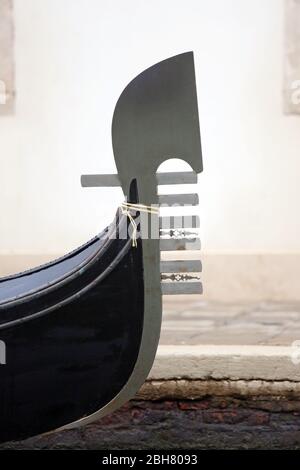 18.11.2016, Venice, Veneto, Italy - Bow fitting of a gondola. 00S161118D044CAROEX.JPG [MODEL RELEASE: NO, PROPERTY RELEASE: NO (c) caro images / Sorge Stock Photo