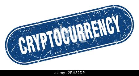 cryptocurrency sign. cryptocurrency grunge blue stamp. Label Stock Vector