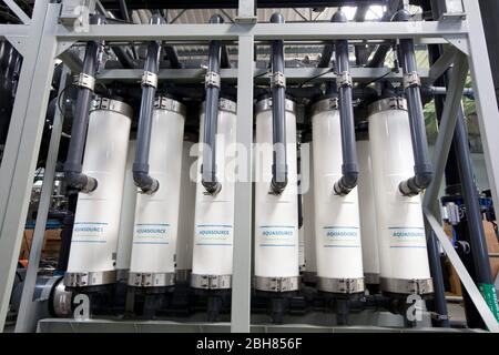 San Antonio Texas USA, October 16 2009: Water treatment plant that serves a small portion of suburban San Antonio. ©Bob Daemmrich Stock Photo