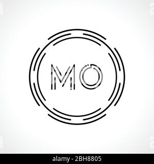 Initial MO letter Logo Design vector Template. Abstract Letter MO logo Design Stock Vector