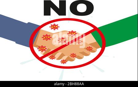 no handshake to avoid spreading germs Stock Vector