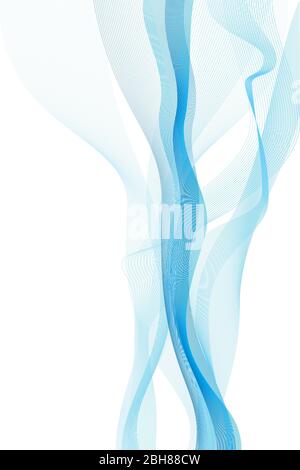 Vector illustration. Soft blue smoke background with copy space. Stock Vector