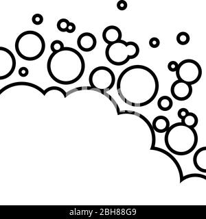 Vector illustration. Geometric foam background in black and white. Stock Vector