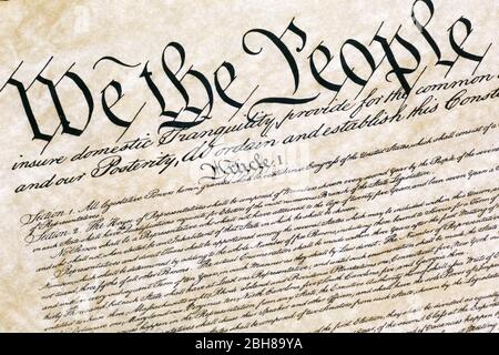 United States Constitution Stock Photo