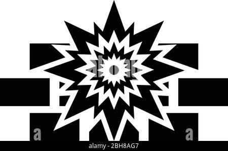 Explosion brick wall icon black color vector illustration flat style simple image Stock Vector