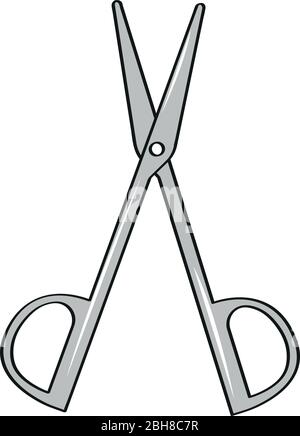 Isolated surgical scissors icon Stock Vector