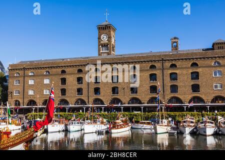 England, London, Tower Hamlets, St.Katharine Docks Marina Stock Photo