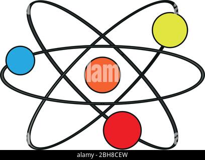 Isolated atom icon Stock Vector