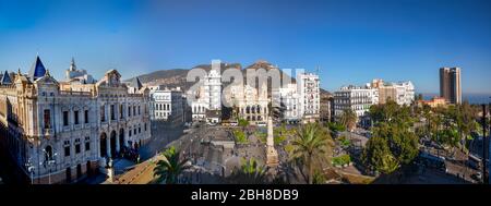 Argelia, Oran city, First of November Square, Liberty Monument and Regional Theater Stock Photo