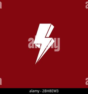 Flash lightning bolt icon logo design vector template Stock Vector