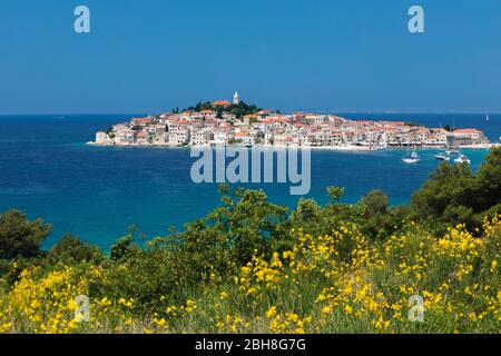 Primosten, Kroatische Adriaküste, Dalmatien, Kroatien Stock Photo