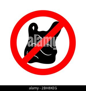 Say no to plastic bags poster vector graphic design illustration Stock Vector