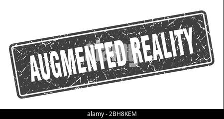 augmented reality stamp. augmented reality vintage black label. Sign Stock Vector