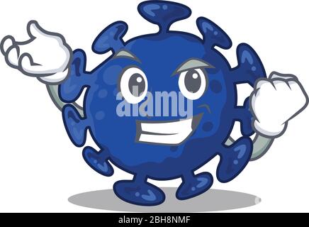 A dazzling streptococcus mascot design concept with happy face. Vector illustration Stock Vector