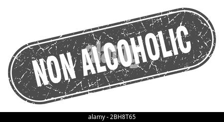 non alcoholic sign. non alcoholic grunge black stamp. Label Stock Vector