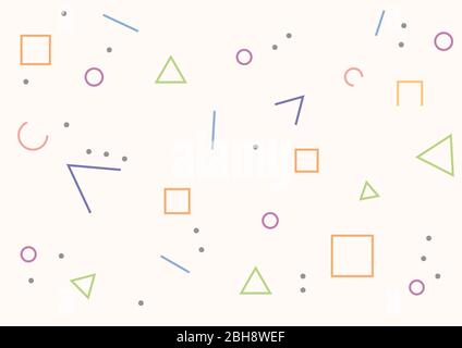 Digital painting. Abstract geometric colorful vector background Stock Vector