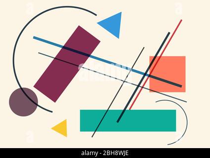 Digital painting. Abstract geometric colorful vector background Stock Vector