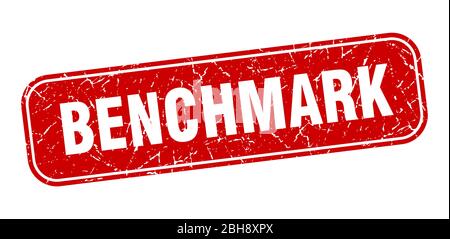 benchmark stamp. benchmark square grungy red sign Stock Vector