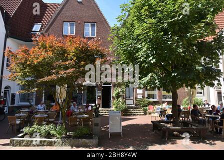 Europe, Germany, Schleswig-Holstein, Husum, Cafe Stock Photo