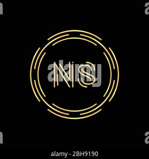 Initial Letter NS Logo Design Vector Template. Digital Abstract NS Letter Logo Design Stock Vector