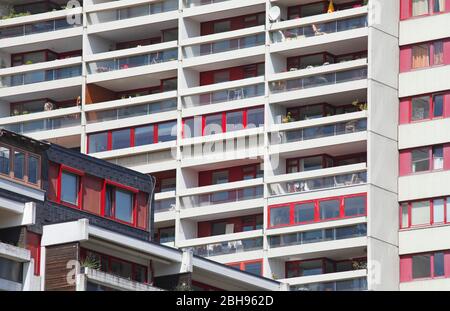 High-rise Ihme center. Window front, district Linden-Mitte, Hannover, Lower Saxony, Germany, Europe Stock Photo