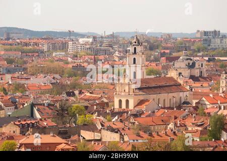 View over Vilnius Old Town, Lithuania Stock Photo