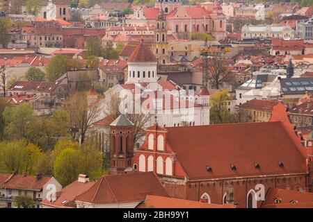 View over Old Town of Vilnius, Lithuania Stock Photo