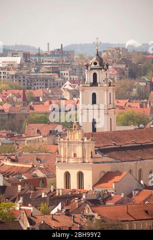 View over Vilnius Old Town, Lithuania Stock Photo