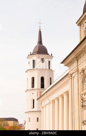 Bell Tower, Vilnius Cathedral, Lithuania Stock Photo