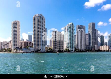 Skyline, Downtown, Miami, Miami-Dade County, Florida, USA, North America Stock Photo