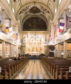 Interior of St. Louis Cathedral, New Orleans, Louisiana Stock Photo