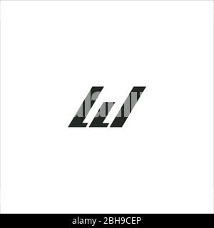Initial letter wl logo or lw logo vector design template Stock Vector