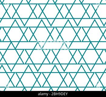 Pentagram seamless Japanese pattern Stock Vector