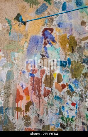 Georgia, Tbilisi, Old Town, paint samples on wall Stock Photo