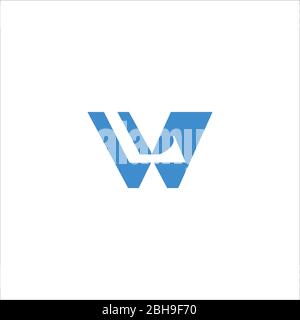Initial letter wl logo or lw logo vector design template Stock Vector