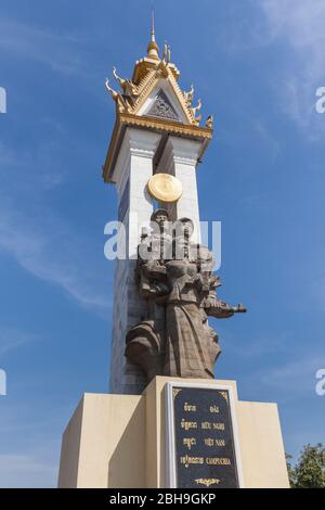 Cambodia, Phnom Penh, Cambodia-Vietnam Friendship Monument Stock Photo