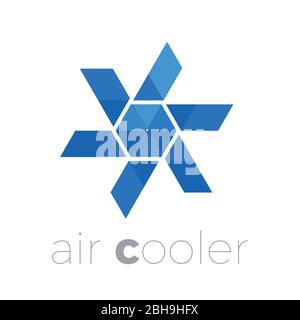 Vector logo air cooler, air conditioning, ventilator Stock Vector