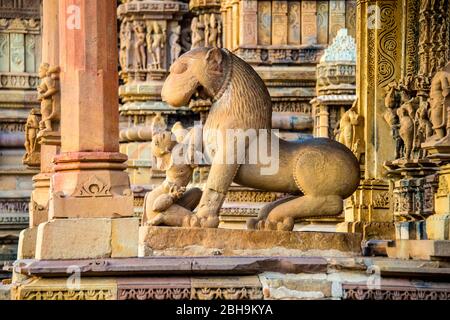 Khajuraho temples, Madhya Pradesh, India Stock Photo