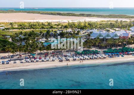 View from Cruise Ship, Cockburn Town, Grand Turk Island, Turks and Caicos Islands, Central America Stock Photo