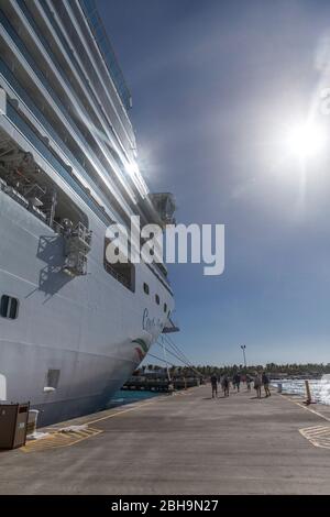 Cruise ship Costa Deliziosa, Grand Turk Island, Turks and Caicos Islands, Central America Stock Photo