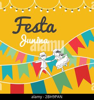 Festa junina festival in Brazil Stock Vector