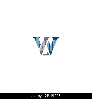 Initial letter wl logo or lw logo vector design template Stock Vector